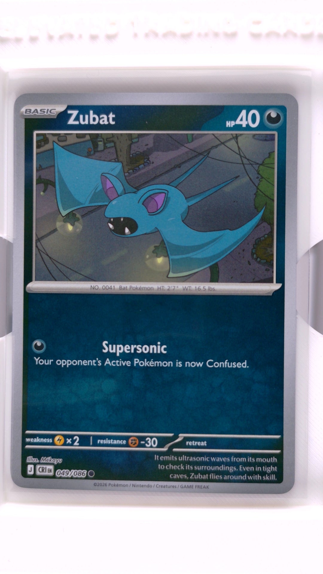 #49 Zubat Reverse Holo Common - front