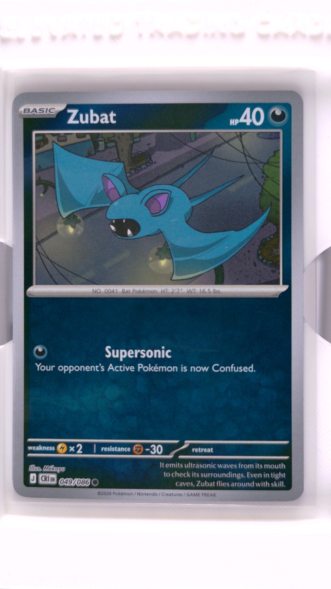 #49 Zubat Reverse Holo Common - front