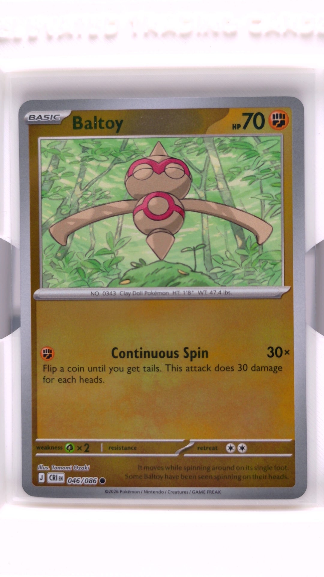 #46 Baltoy Reverse Holo Common - front