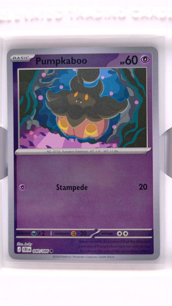 Pokémon: Mega Evolution — Chaos Rising Pumpkaboo #040/086 Common Reverse Holo — Front