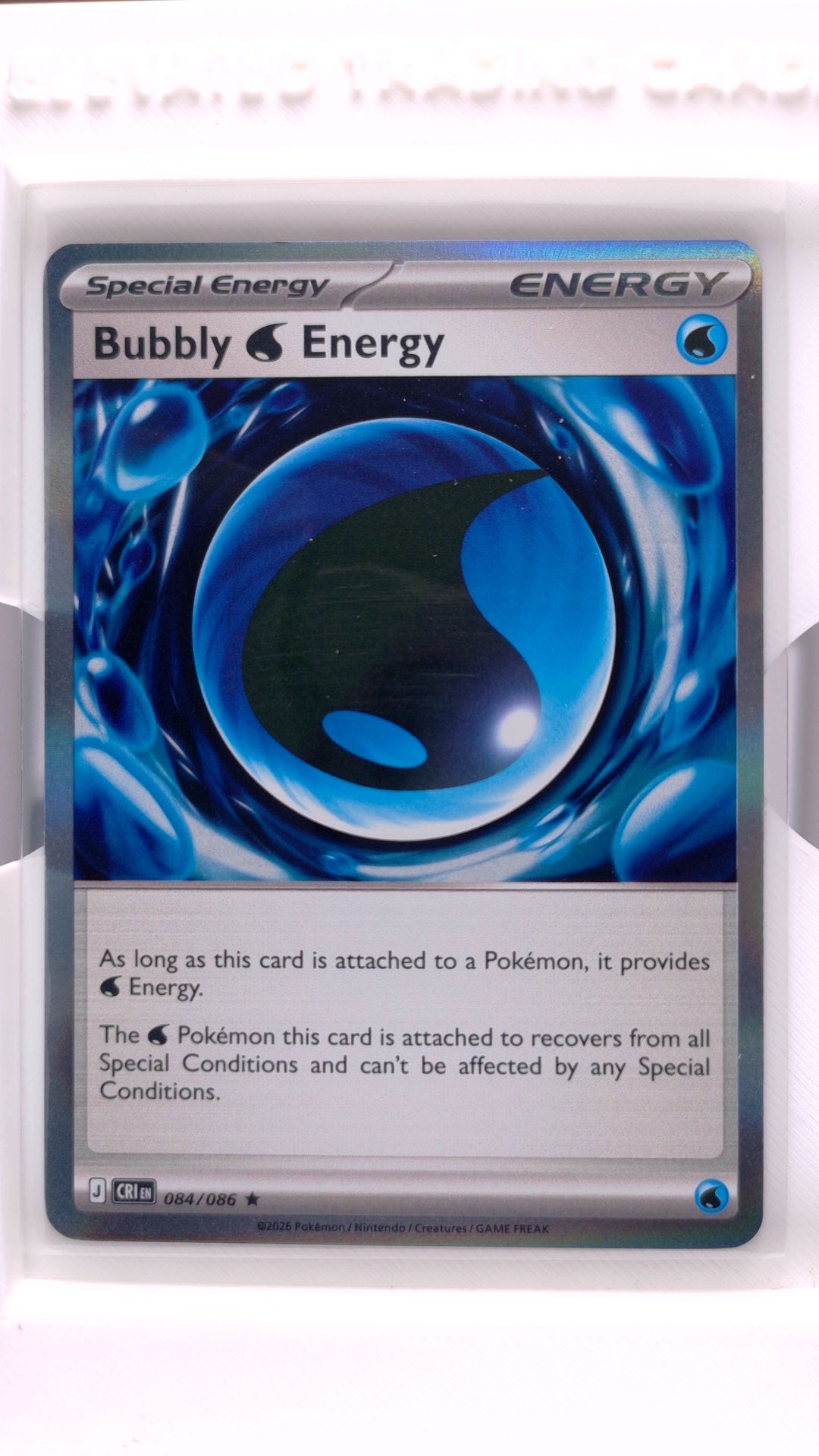#84 Bubbly Water Energy Holo Rare - front