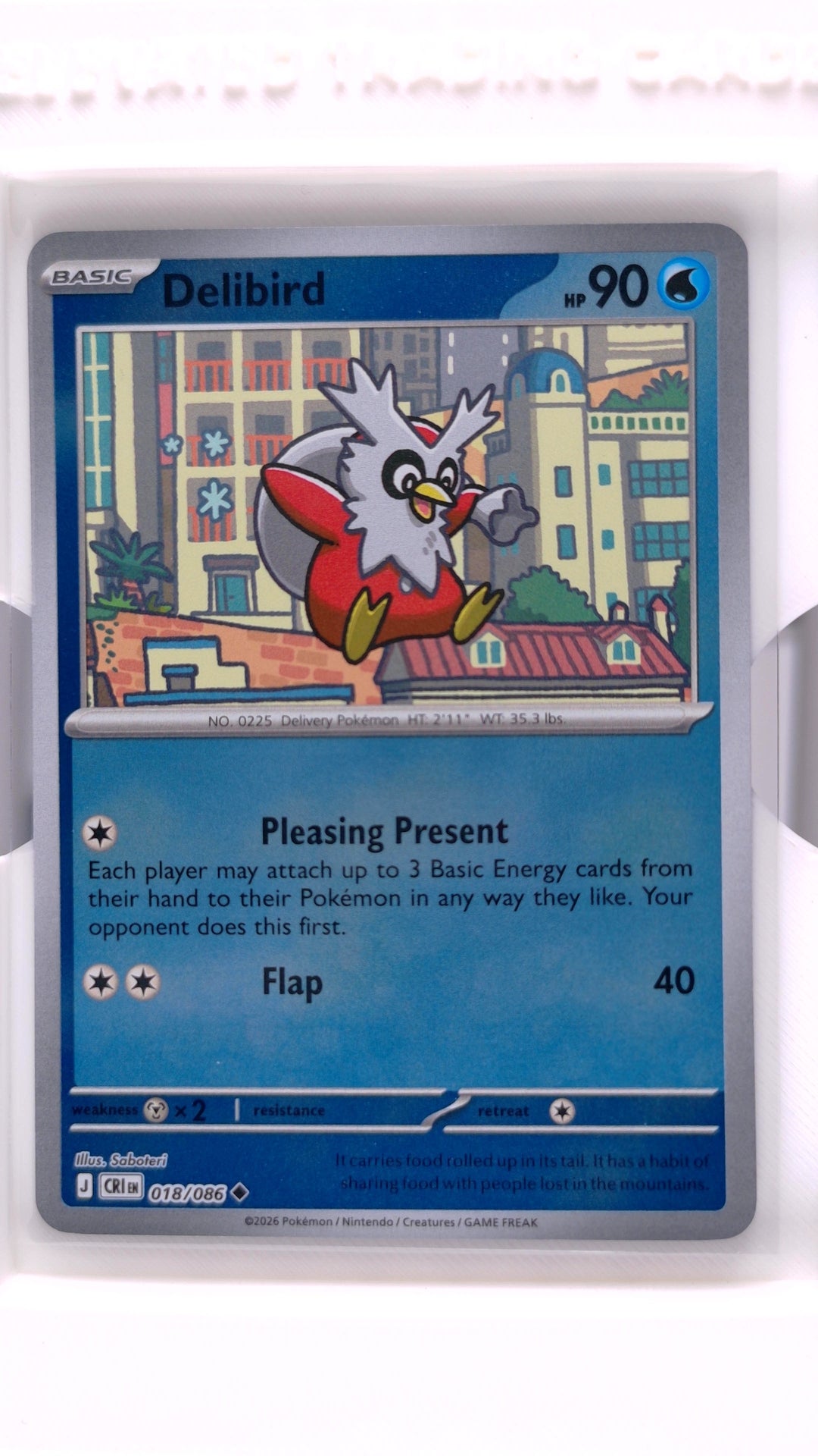 #18 Delibird Reverse Holo Uncommon - front