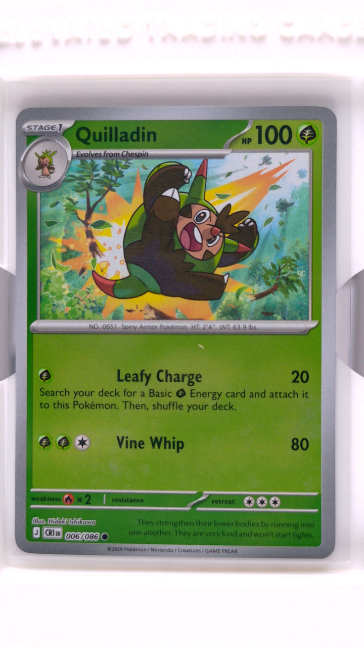 Pokémon: Mega Evolution — Chaos Rising Quilladin #006/086 Common Reverse Holo — Front
