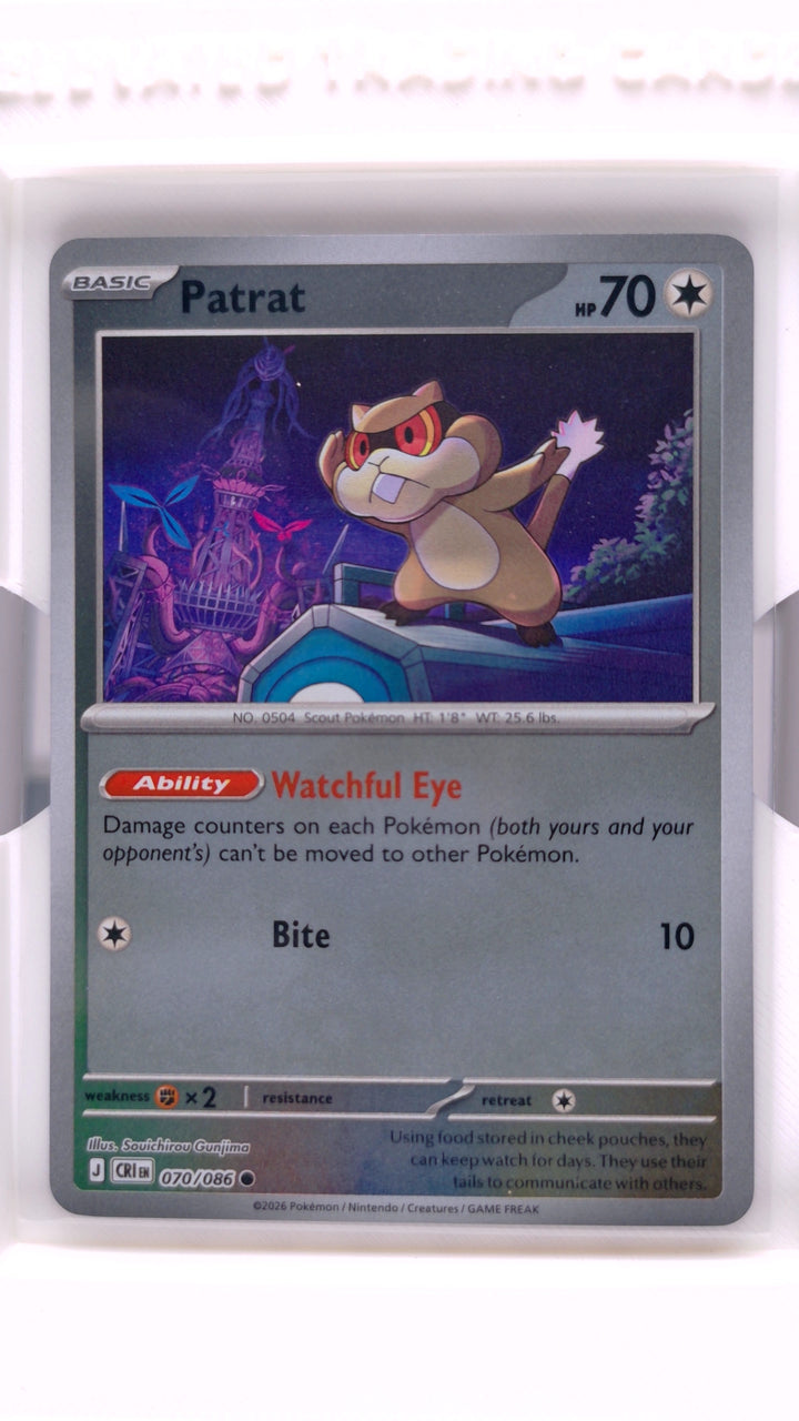Pokémon: Mega Evolution — Chaos Rising Patrat #070/086 Common Reverse Holo — Front
