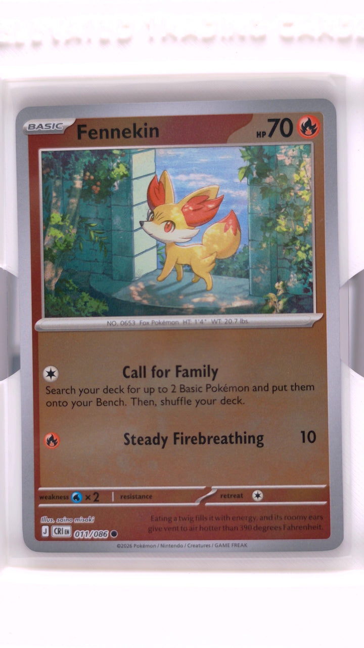 Pokémon: Mega Evolution — Chaos Rising Fennekin #011/086 Common Reverse Holo — Front