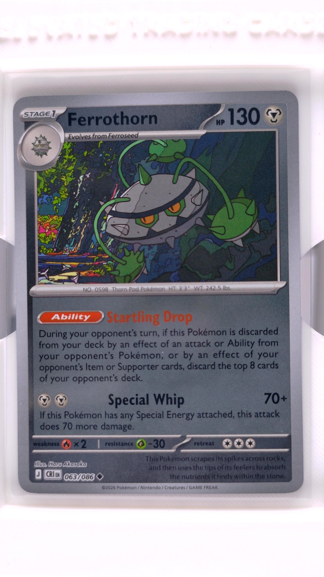 #63 Ferrothorn Reverse Holo Uncommon - front