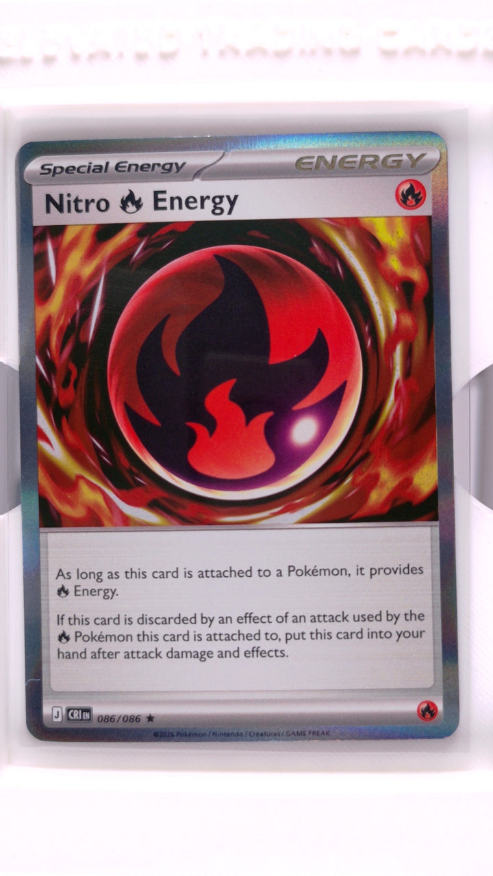 Pokémon: Mega Evolution — Chaos Rising Nitro Fire Energy #086/086 Rare Holo — Front