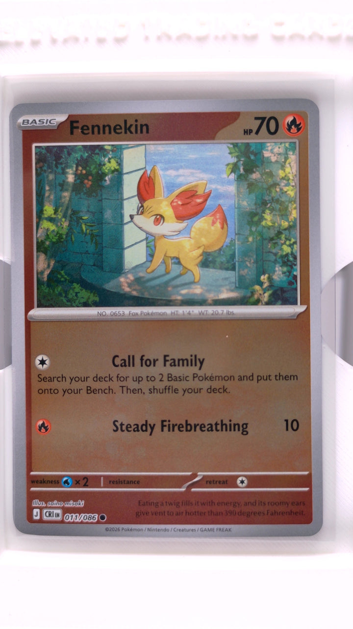 Pokémon: Mega Evolution — Chaos Rising Fennekin #011/086 Common Reverse Holo — Front