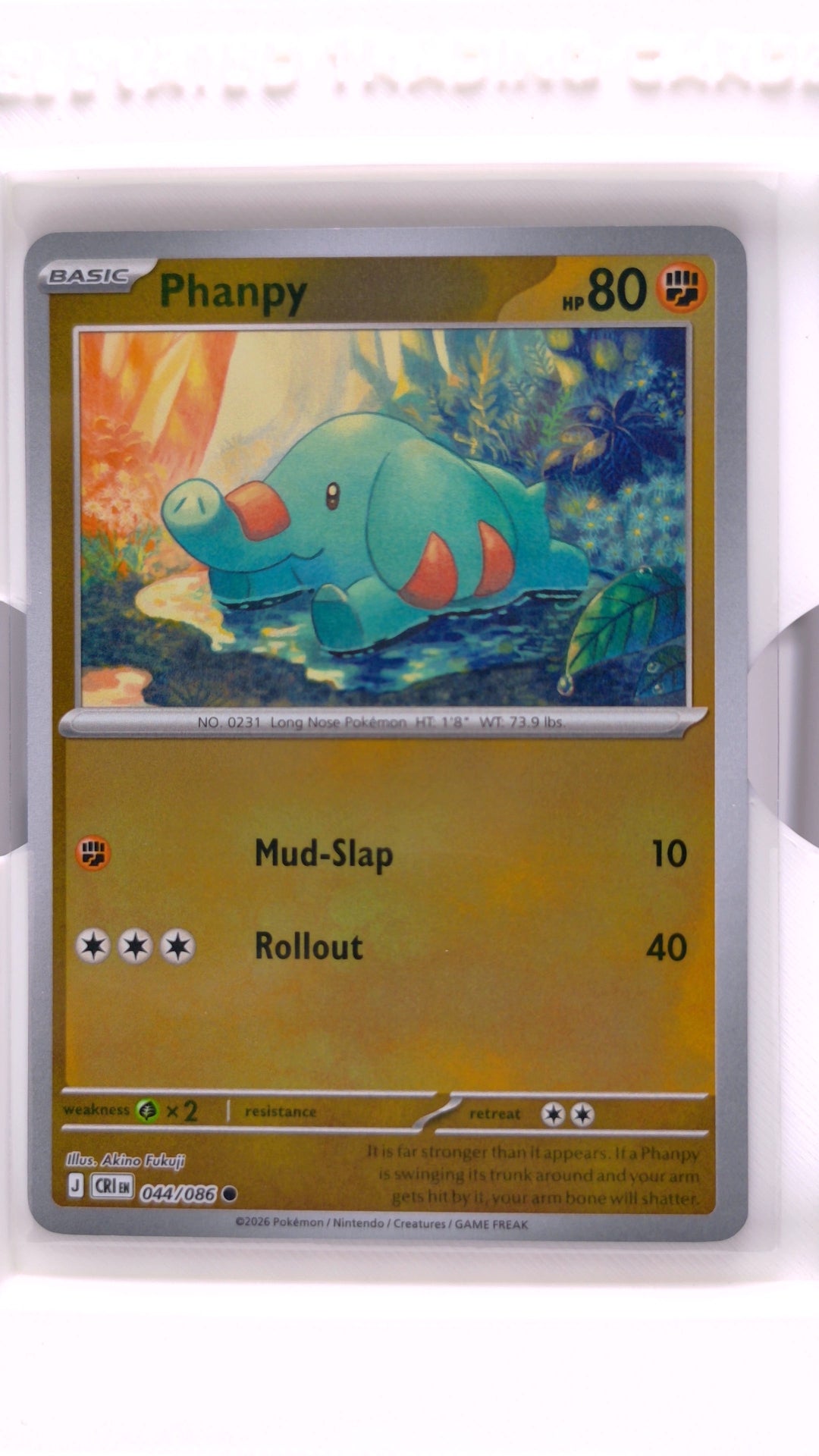 #44 Phanpy Reverse Holo Common - front