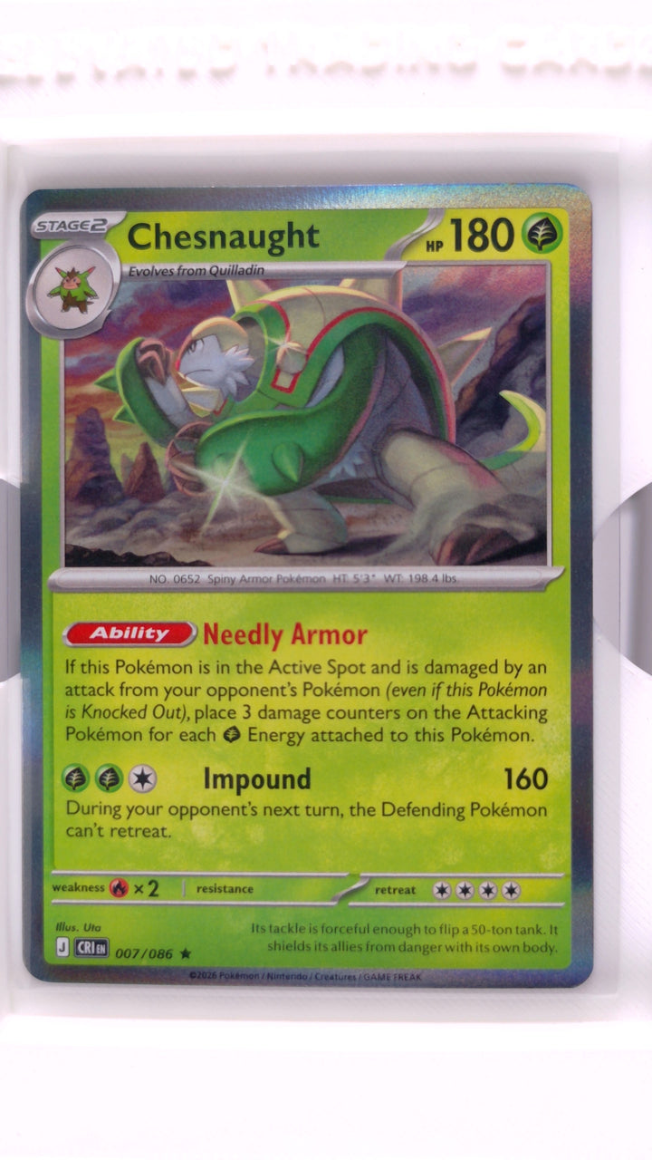 Pokémon: Mega Evolution — Chaos Rising Chesnaught #007/086 Rare Reverse Holo — Front