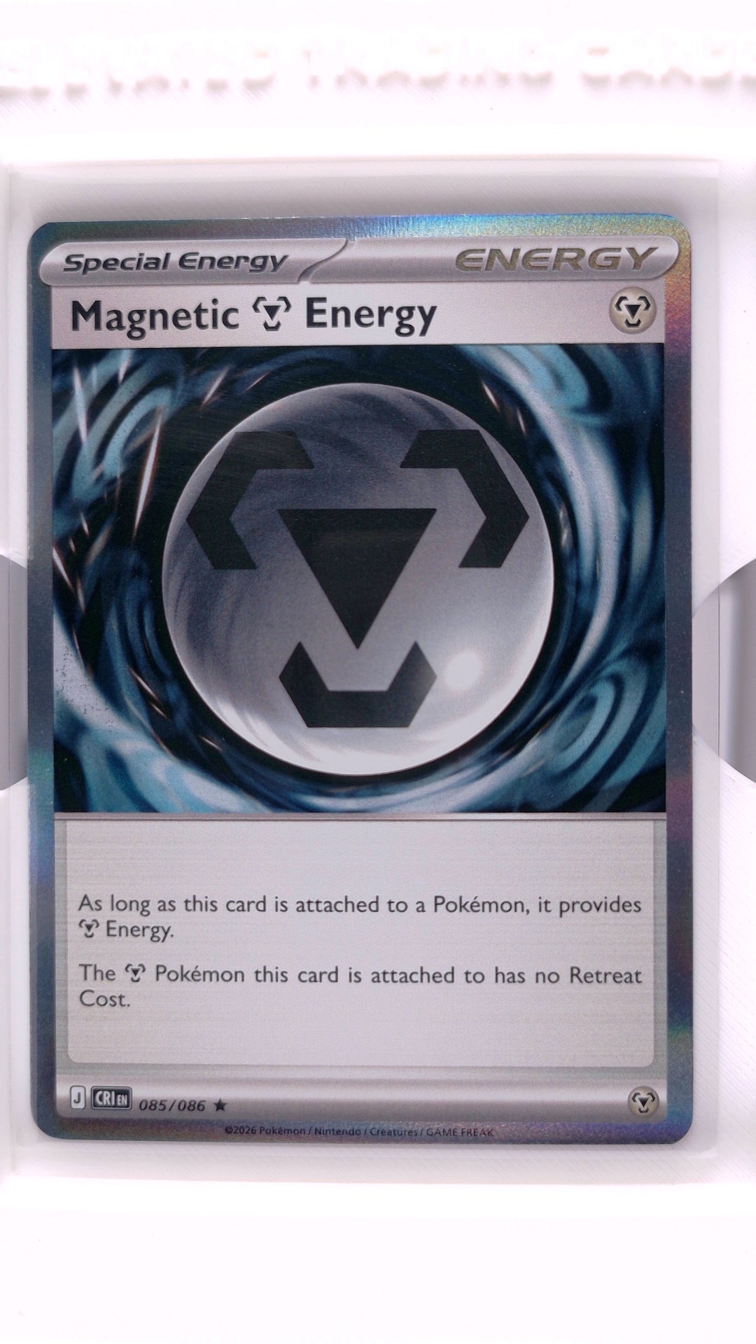 #85 Magnetic Metal Energy Holo Rare - front
