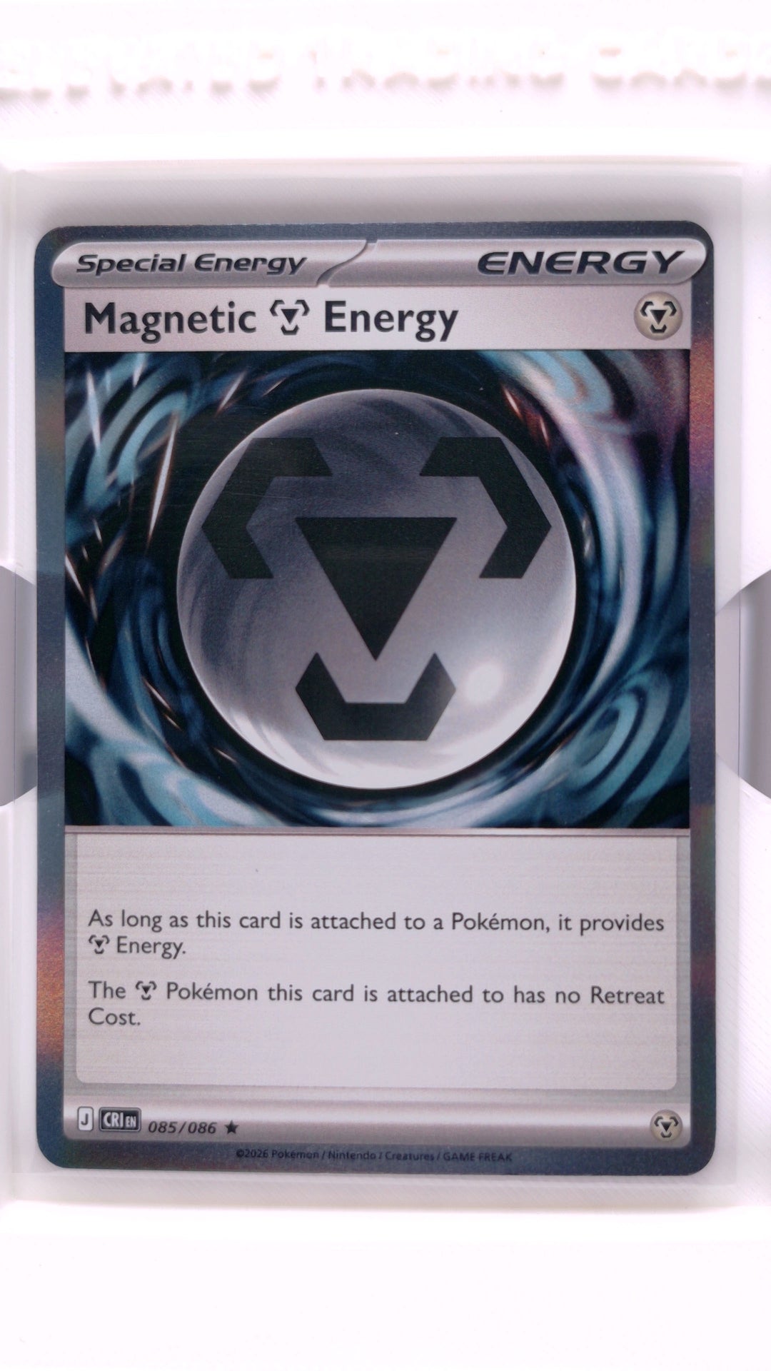 #85 Magnetic Metal Energy Holo Rare - front
