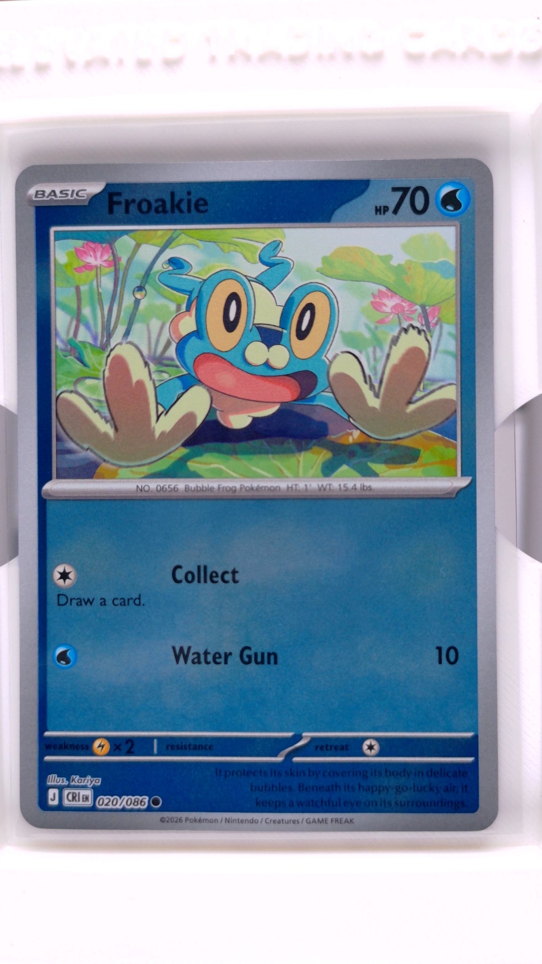 #20 Froakie Reverse Holo Common - front