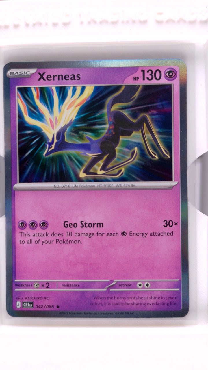 Pokémon: Mega Evolution — Chaos Rising Xerneas #042/086 Rare Holo — Front