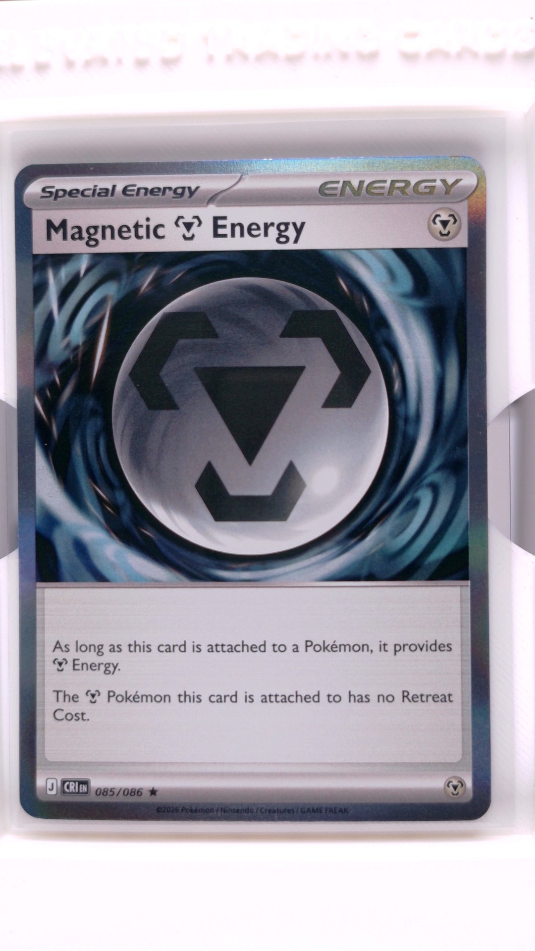 #85 Magnetic Metal Energy Holo Rare - front