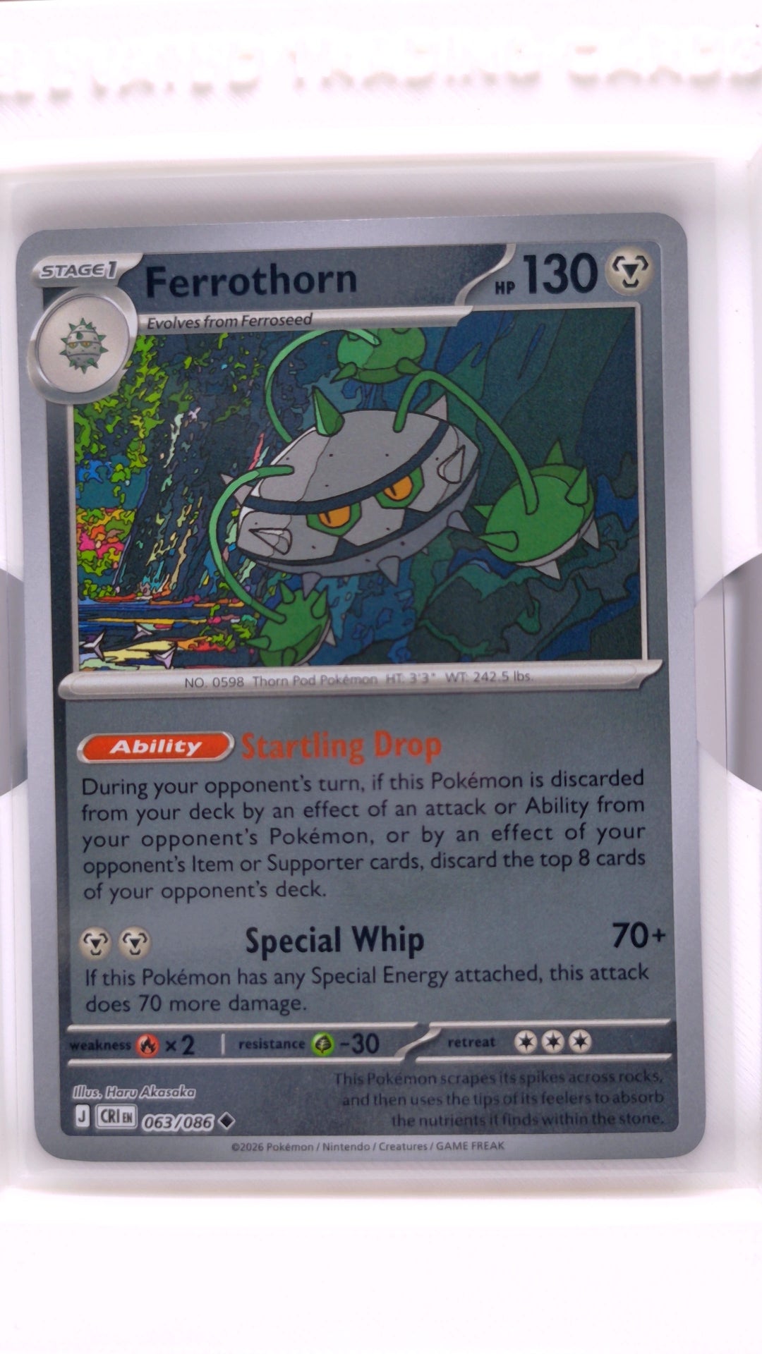 #63 Ferrothorn Reverse Holo Uncommon - front
