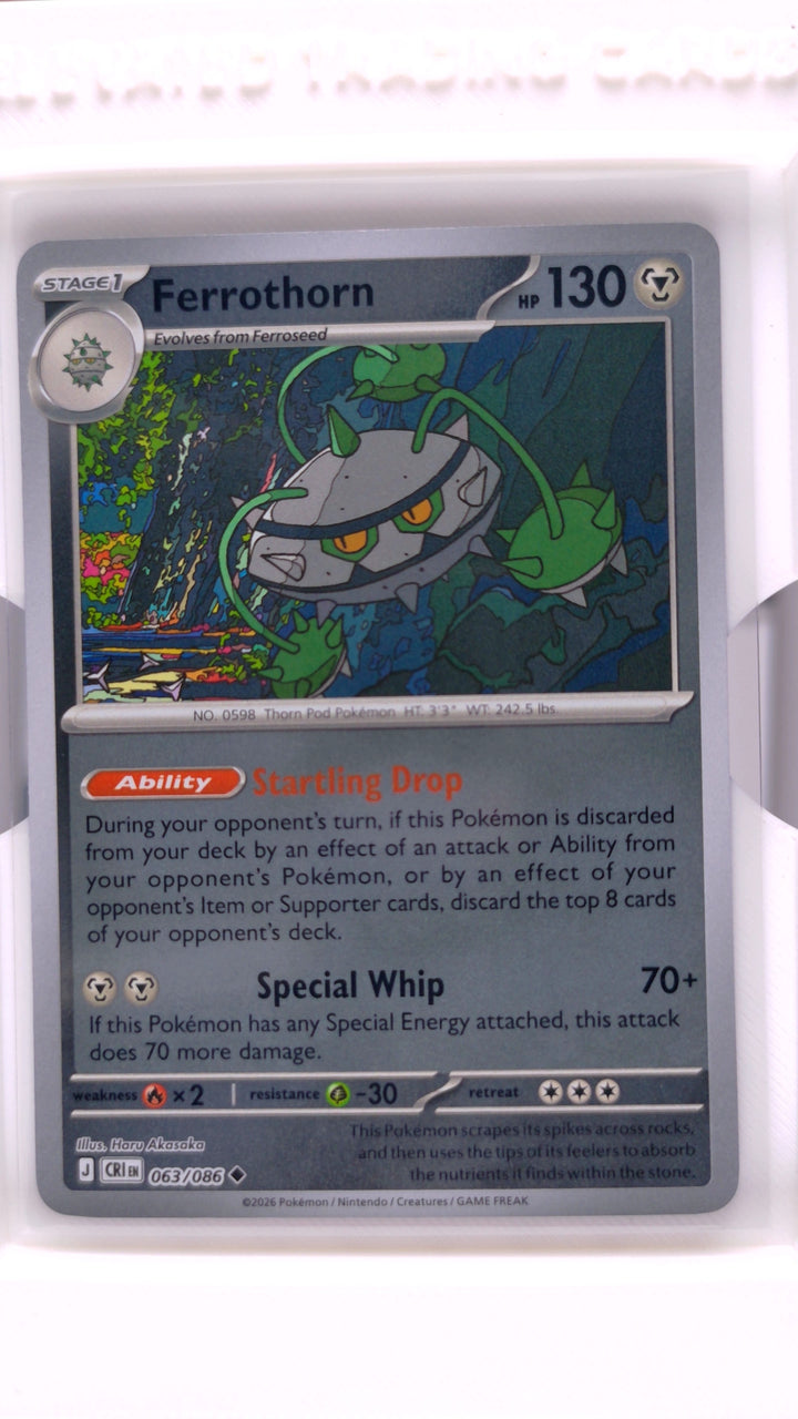Pokémon: Mega Evolution — Chaos Rising Ferrothorn #063/086 Uncommon Reverse Holo — Front