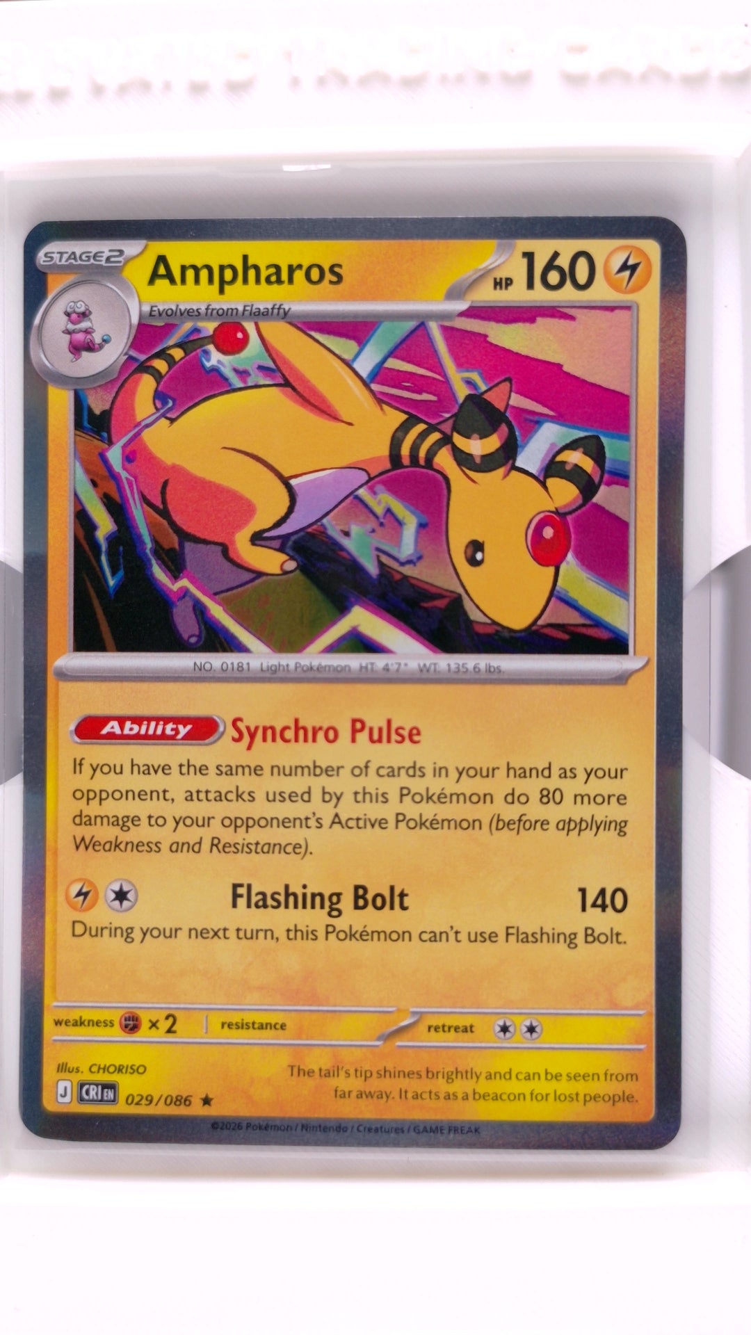 #29 Ampharos Holo Rare - front