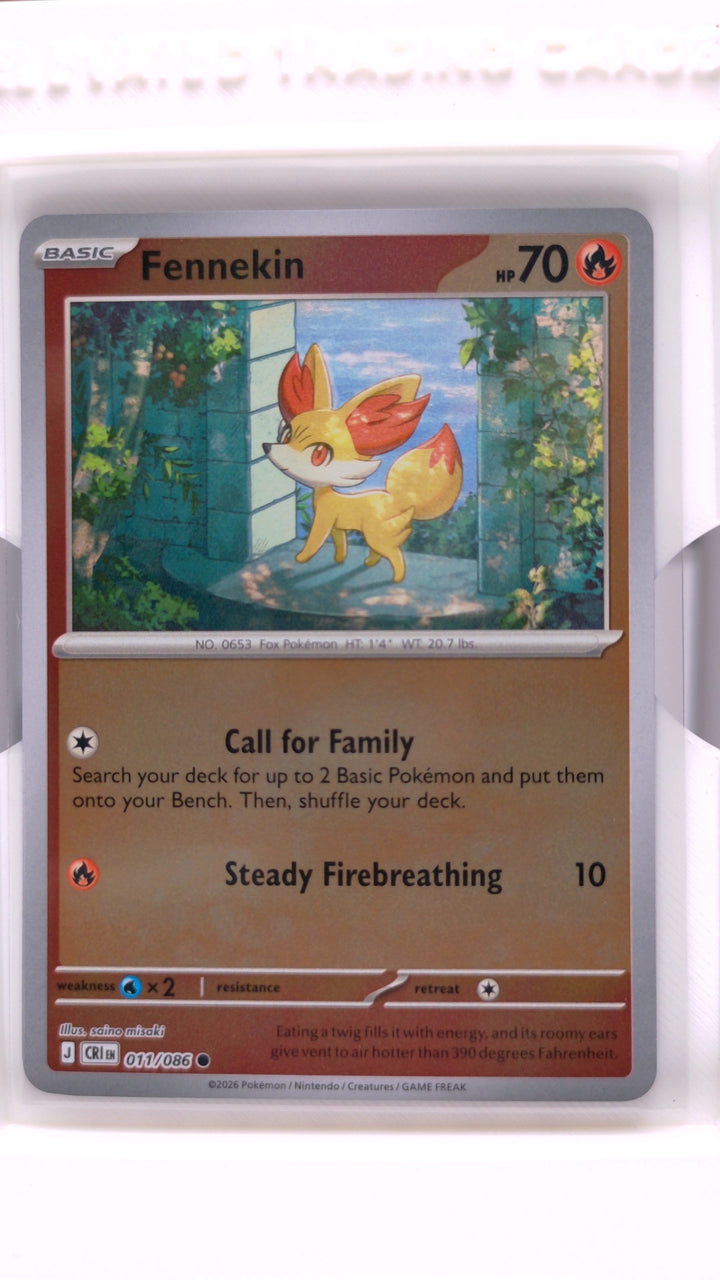 Pokémon: Mega Evolution — Chaos Rising Fennekin #011/086 Common Reverse Holo — Front