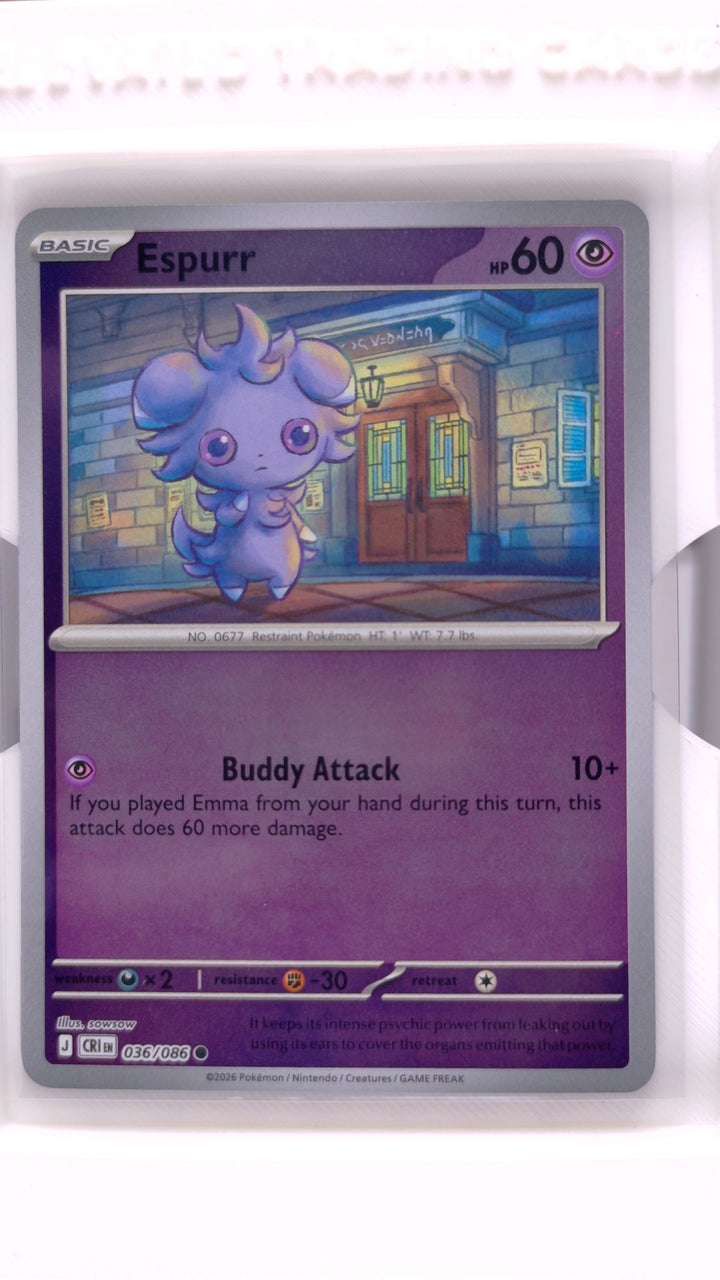 Pokémon: Mega Evolution — Chaos Rising Espurr #036/086 Common Reverse Holo — Front