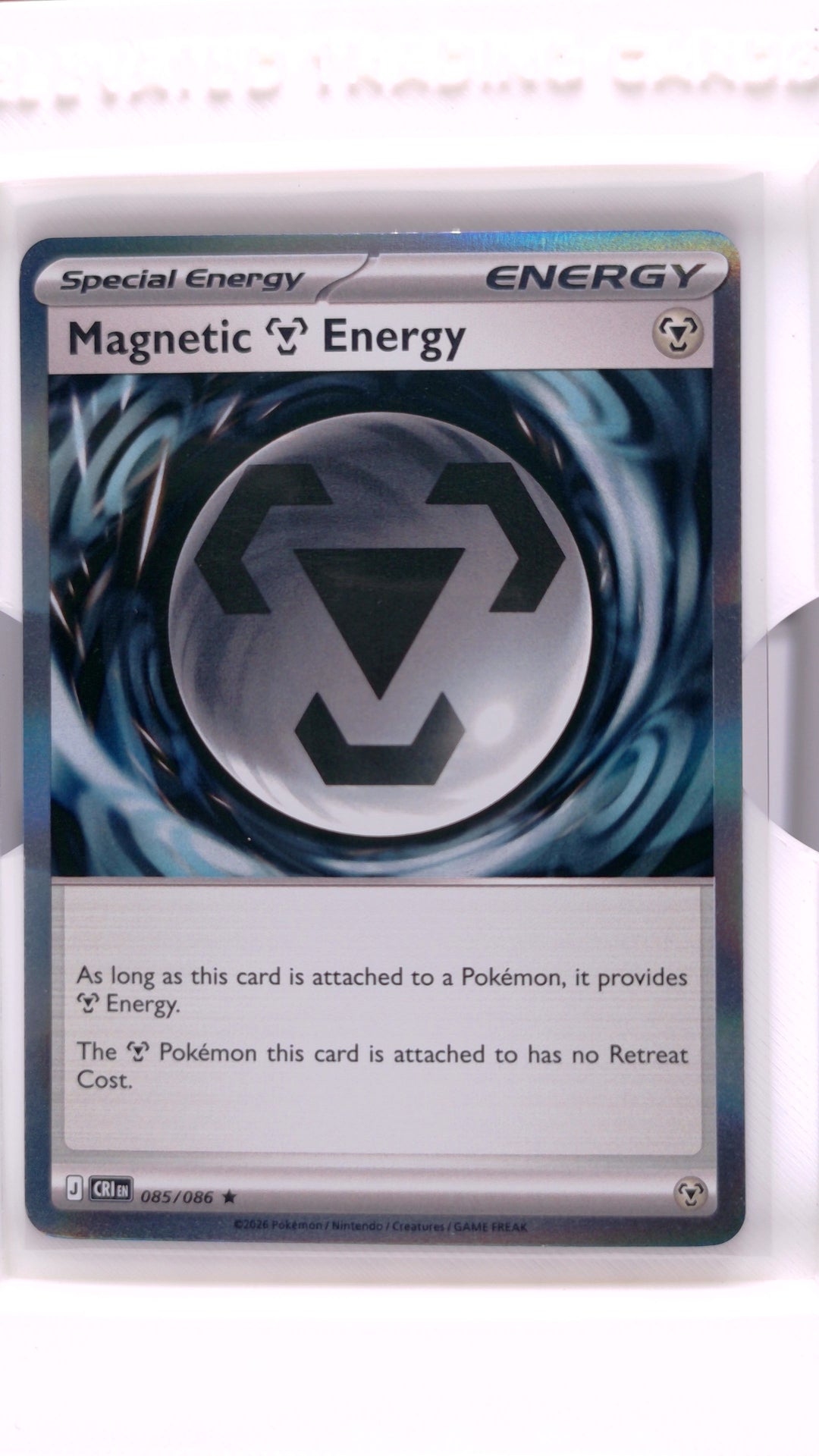 #85 Magnetic Metal Energy Holo Rare - front
