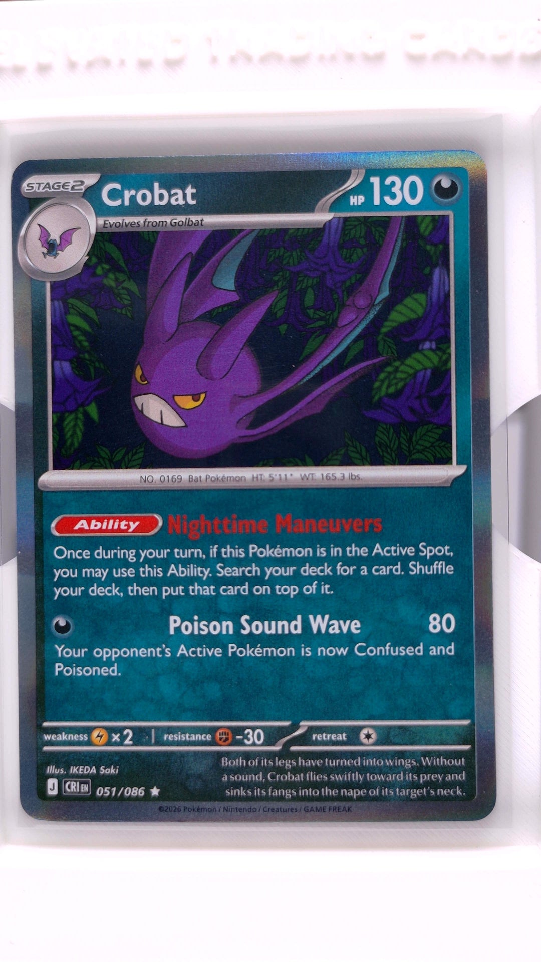 #51 Crobat Holo Rare - front