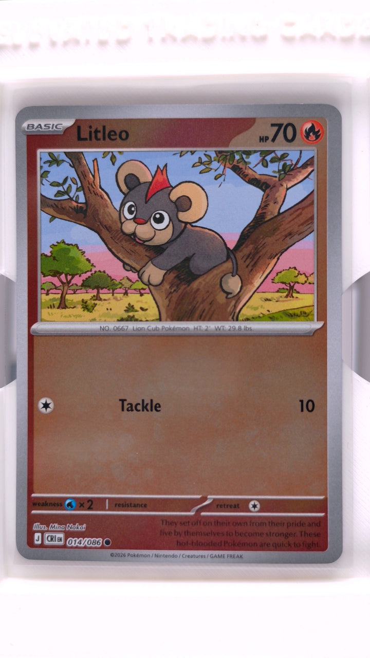 Pokémon: Mega Evolution — Chaos Rising Litleo #014/086 Common Reverse Holo — Front