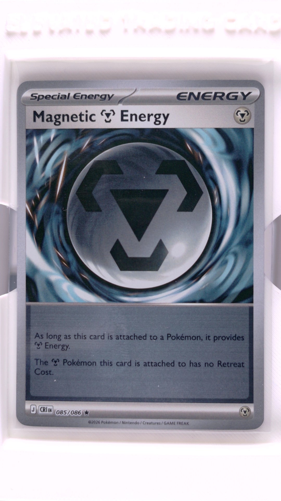 #85 Magnetic Metal Energy Reverse Holo Rare - front