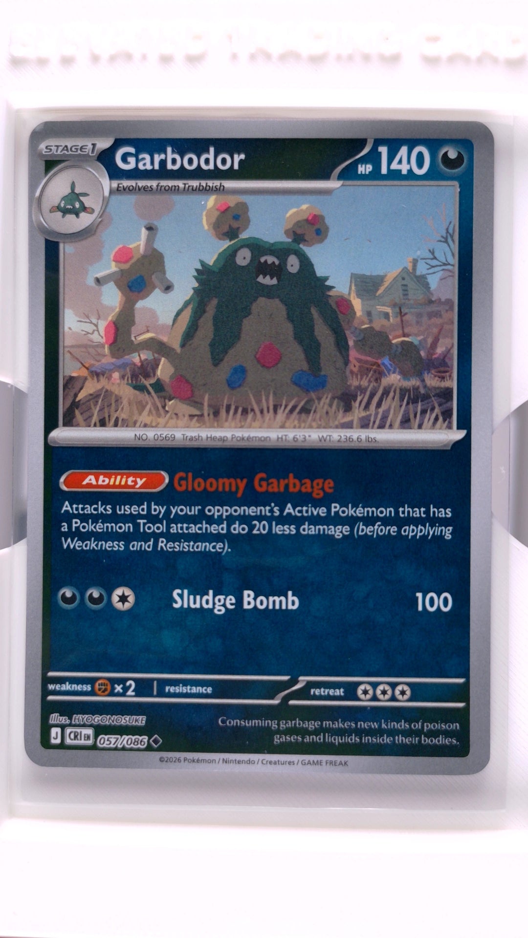 #57 Garbodor Reverse Holo Uncommon - front