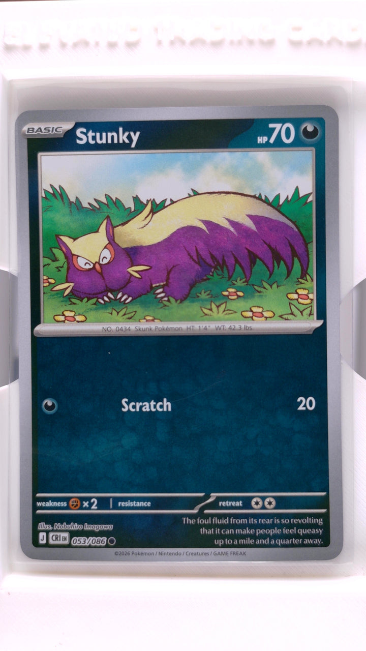 Pokémon: Mega Evolution — Chaos Rising Stunky #053/086 Common Reverse Holo — Front