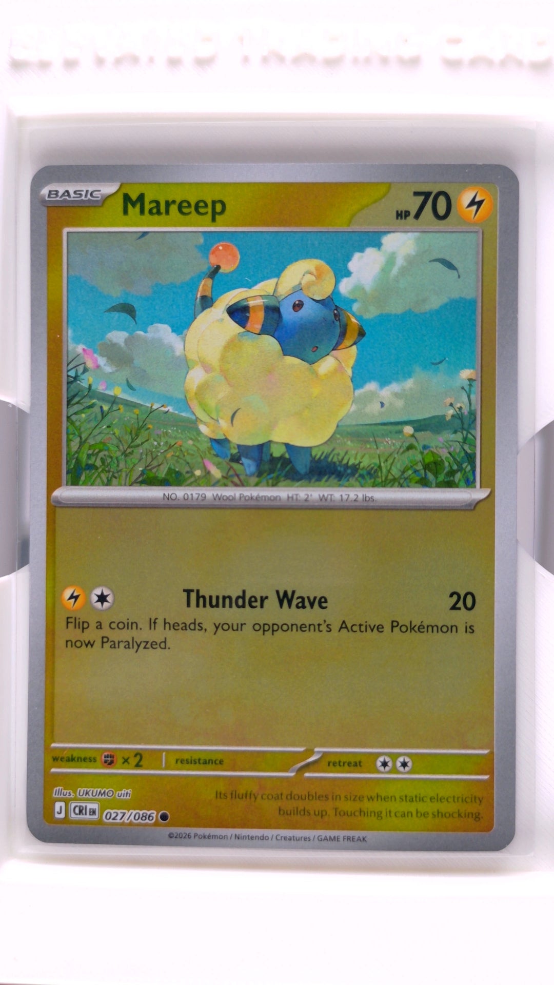 #27 Mareep Reverse Holo Common - front