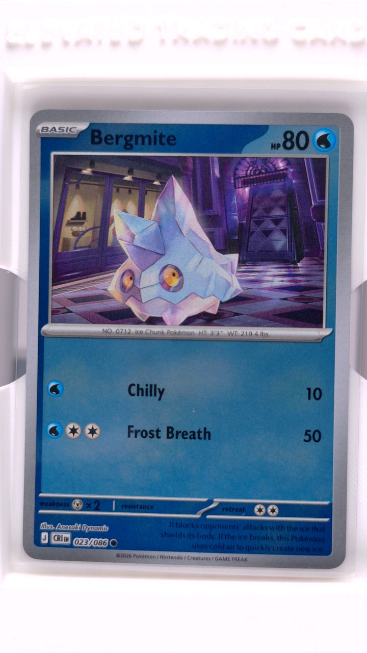 Pokémon: Mega Evolution — Chaos Rising Bergmite #023/086 Common Reverse Holo — Front
