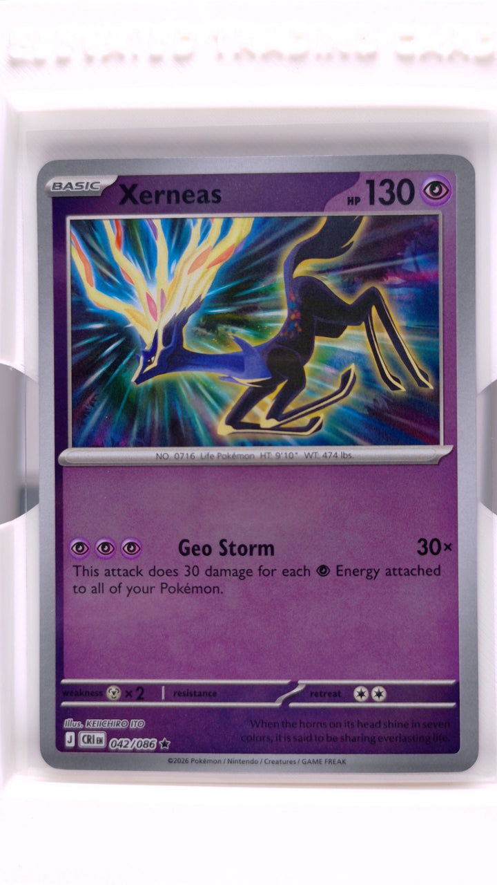 Pokémon: Mega Evolution — Chaos Rising Xerneas #042/086 Rare Reverse Holo — Front
