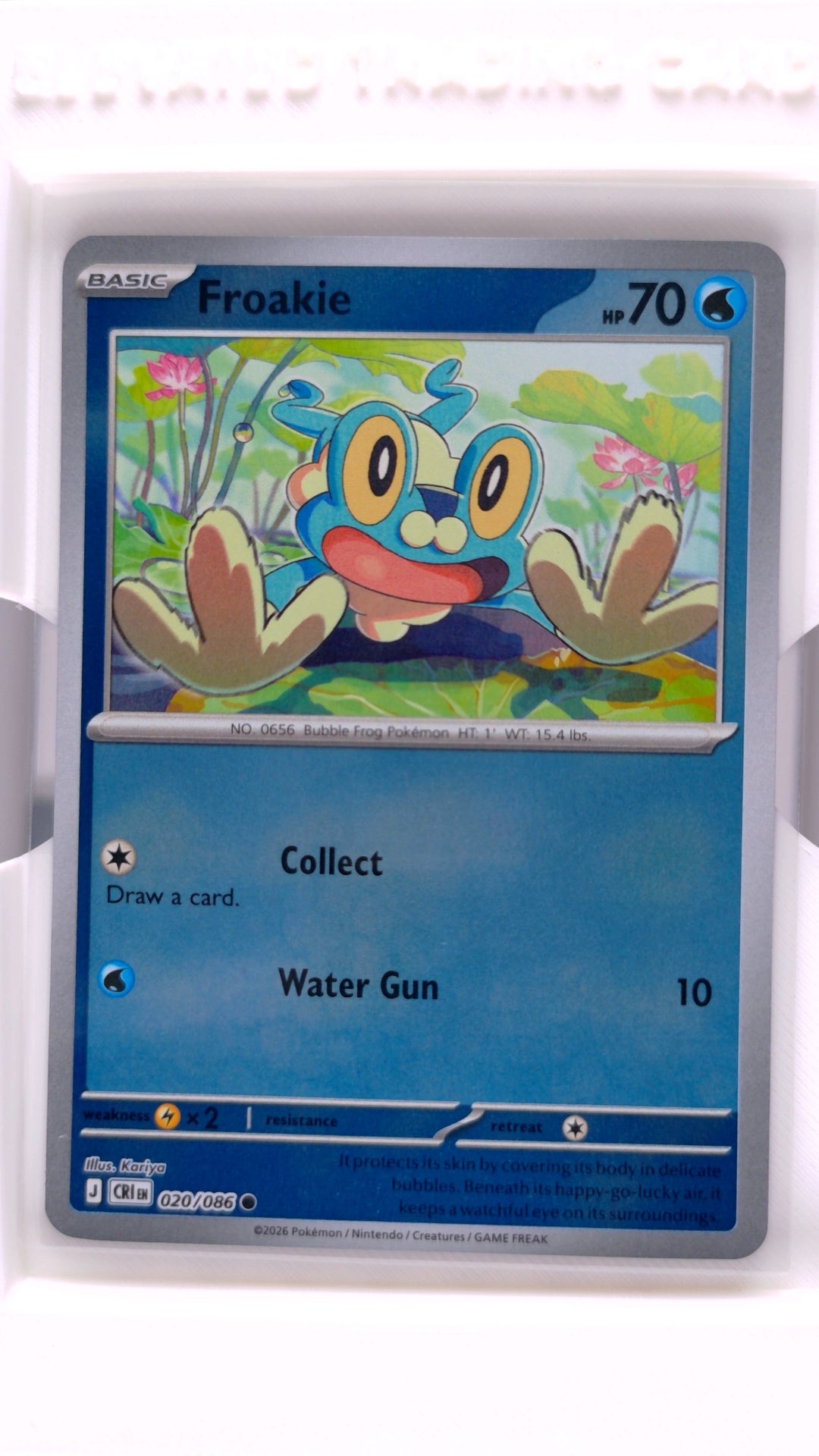 #20 Froakie Reverse Holo Common - front