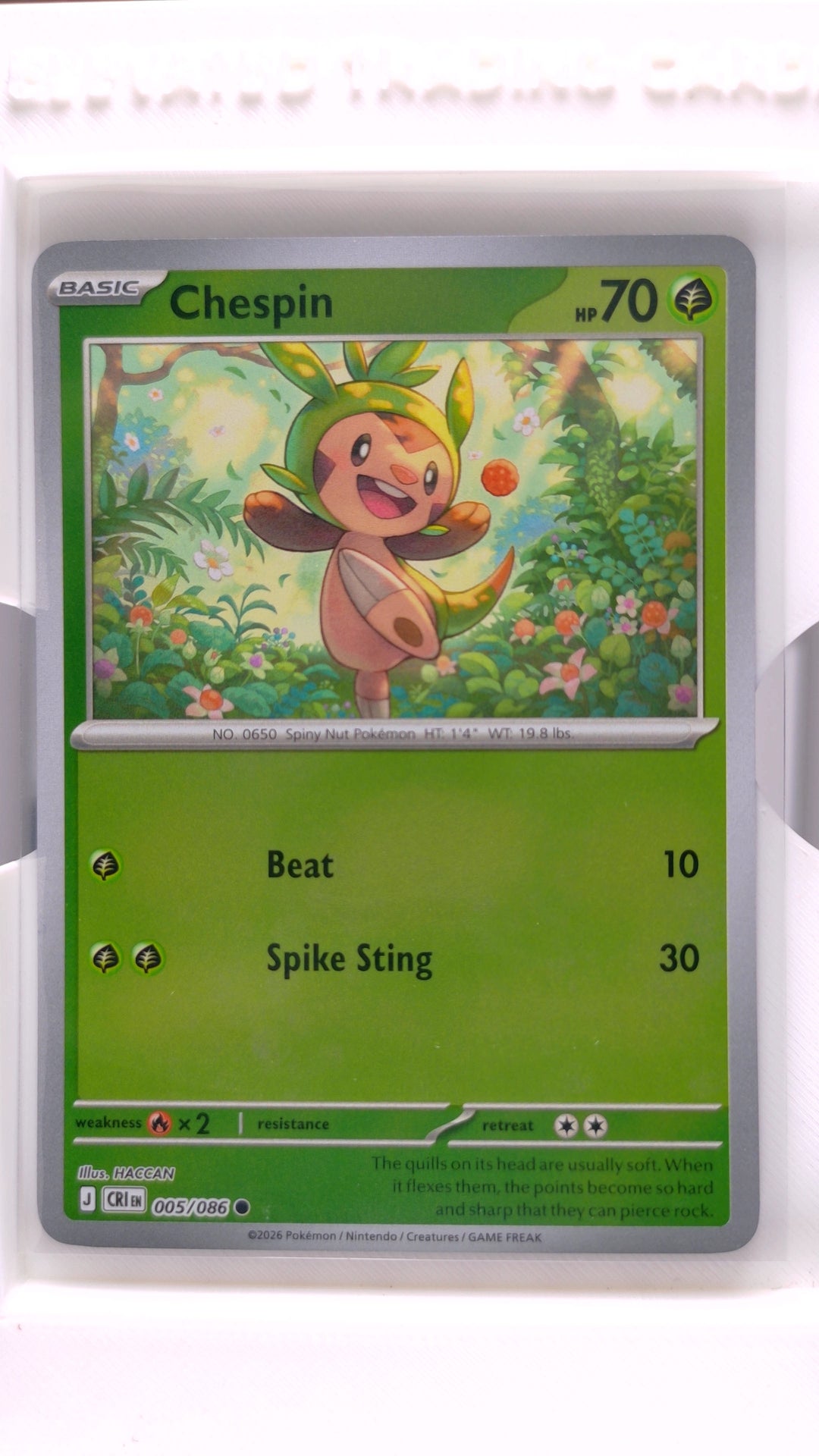 #5 Chespin Reverse Holo Common - front
