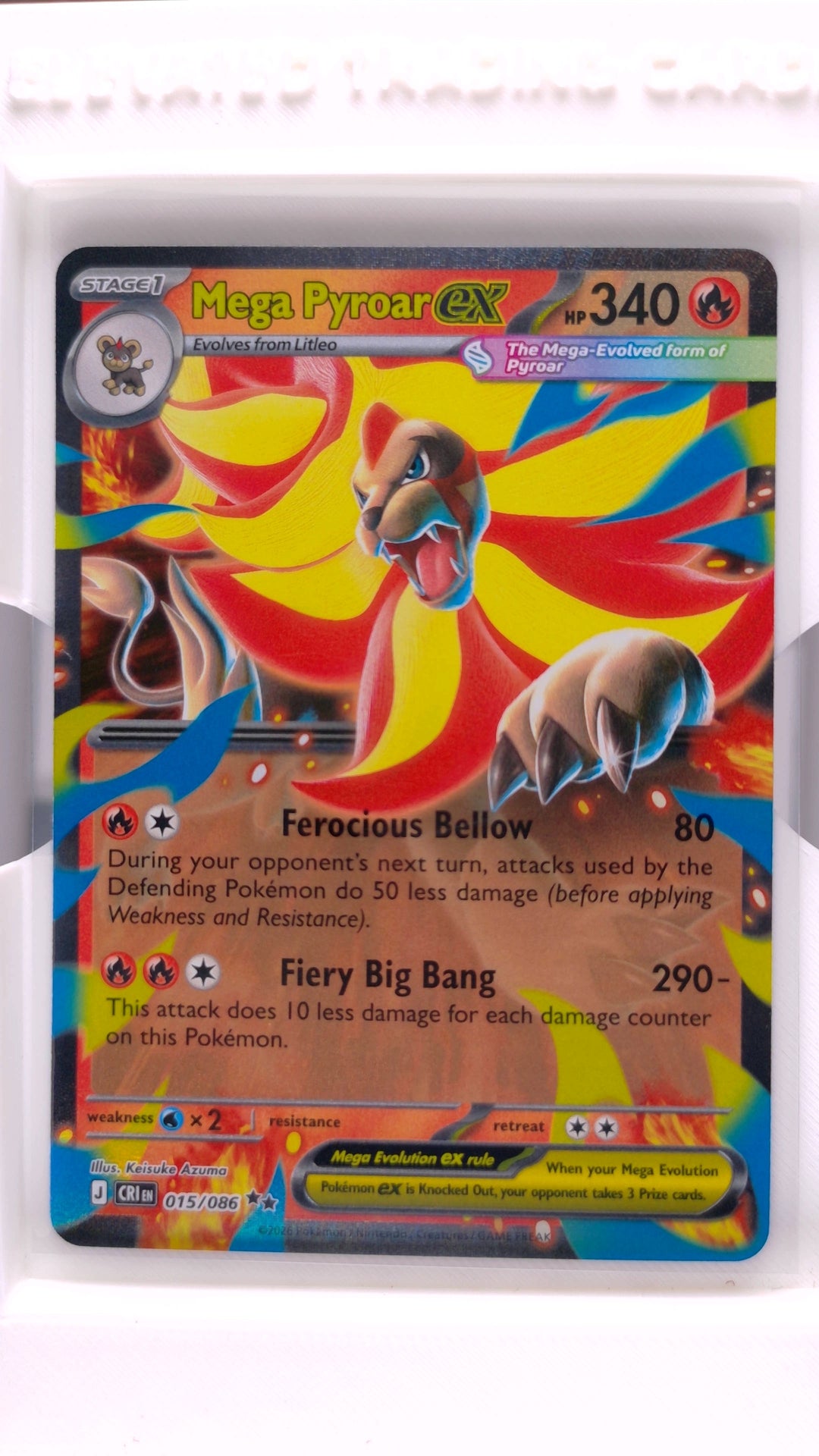 #15 Mega Pyroar ex Double Rare - front
