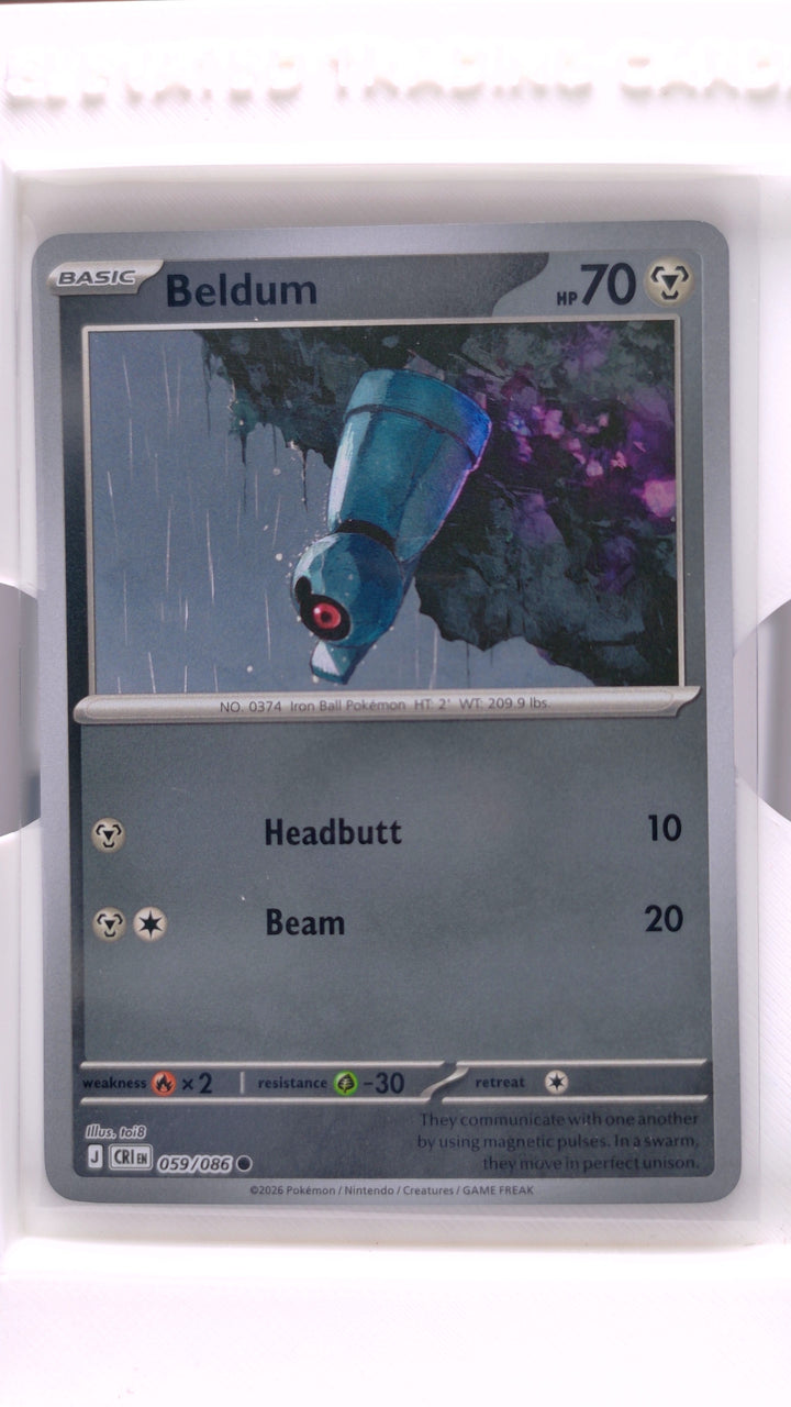 Pokémon: Mega Evolution — Chaos Rising Beldum #059/086 Common Reverse Holo — Front