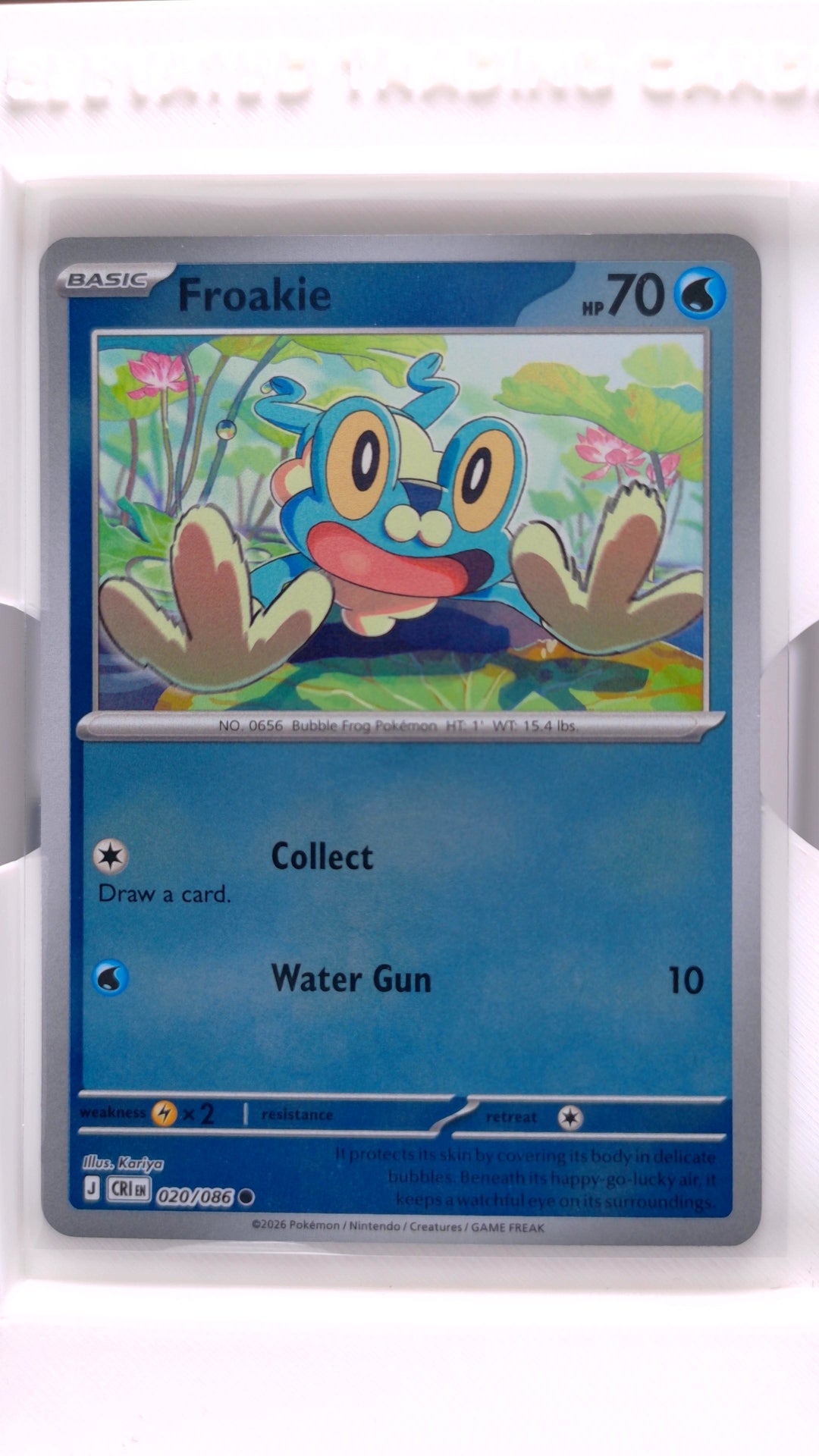 #20 Froakie Reverse Holo Common - front