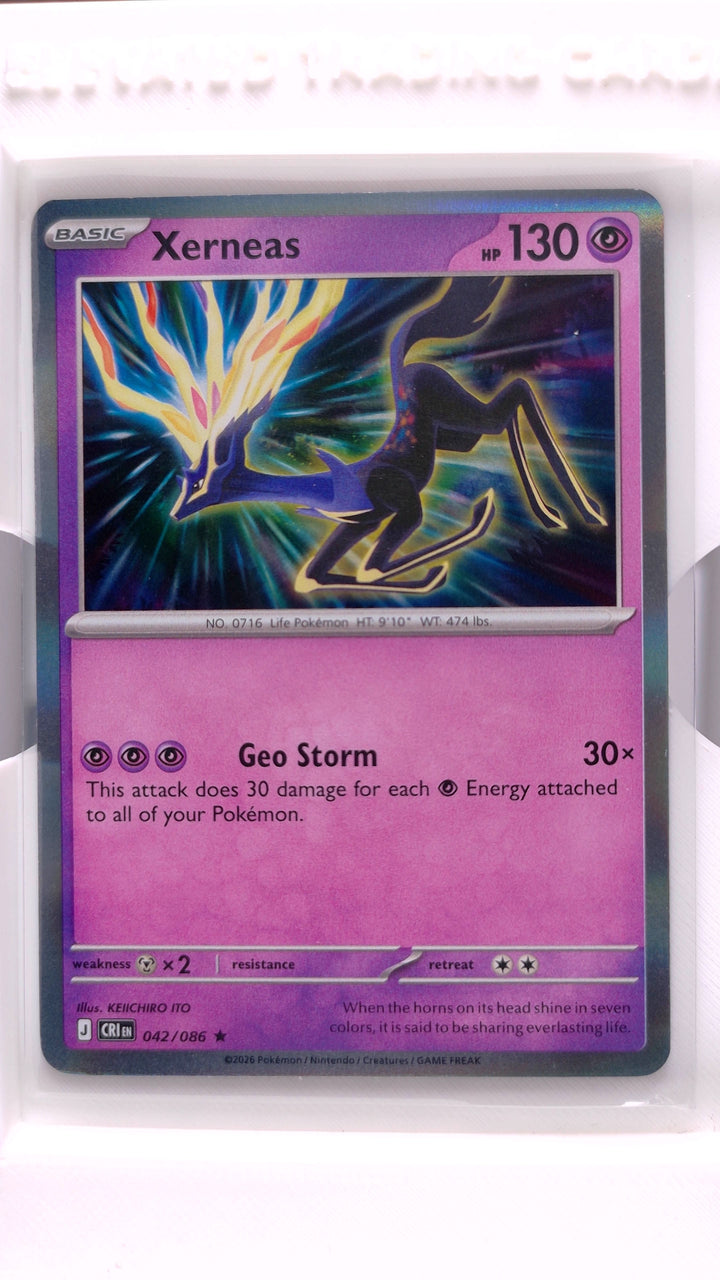 Pokémon: Mega Evolution — Chaos Rising Xerneas #042/086 Rare Holo — Front