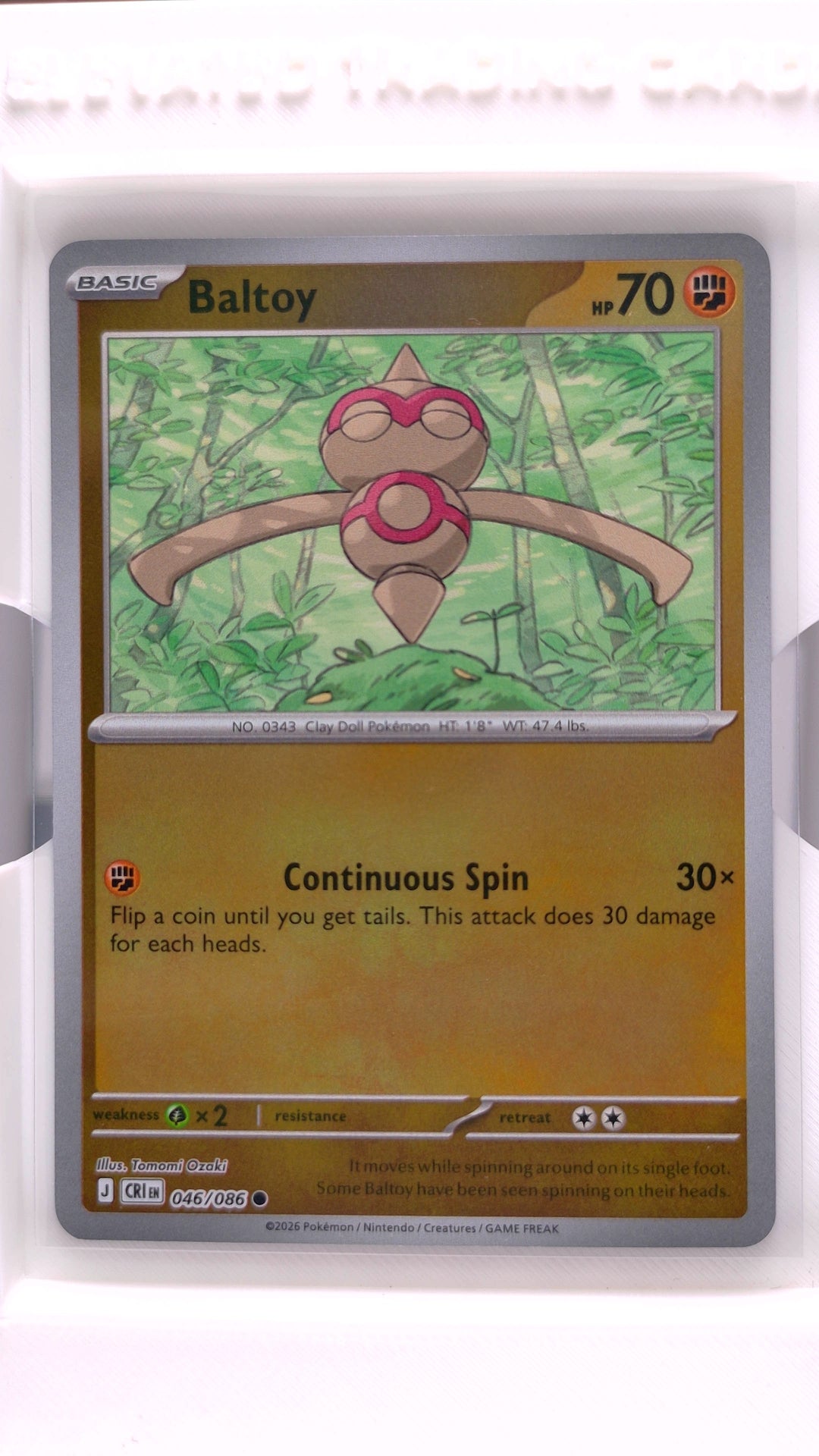 #46 Baltoy Reverse Holo Common - front