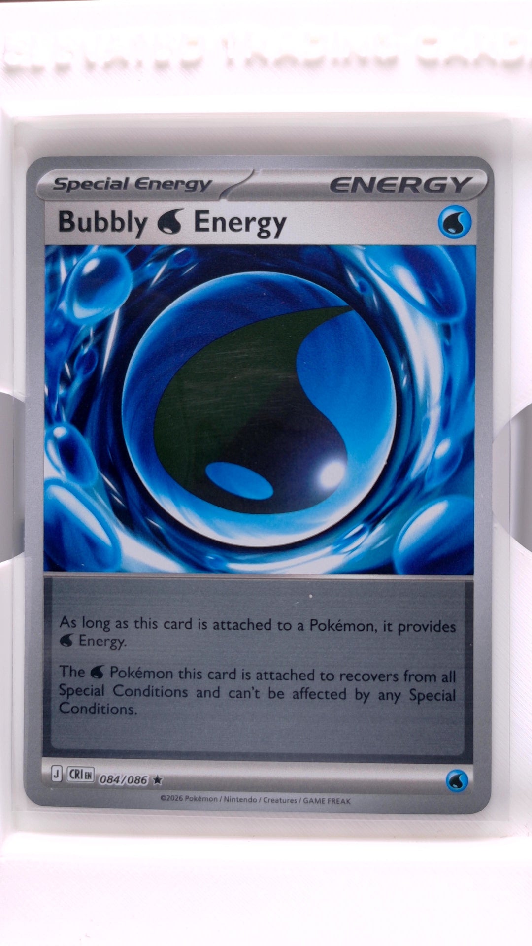 #84 Bubbly Water Energy Reverse Holo Rare - front