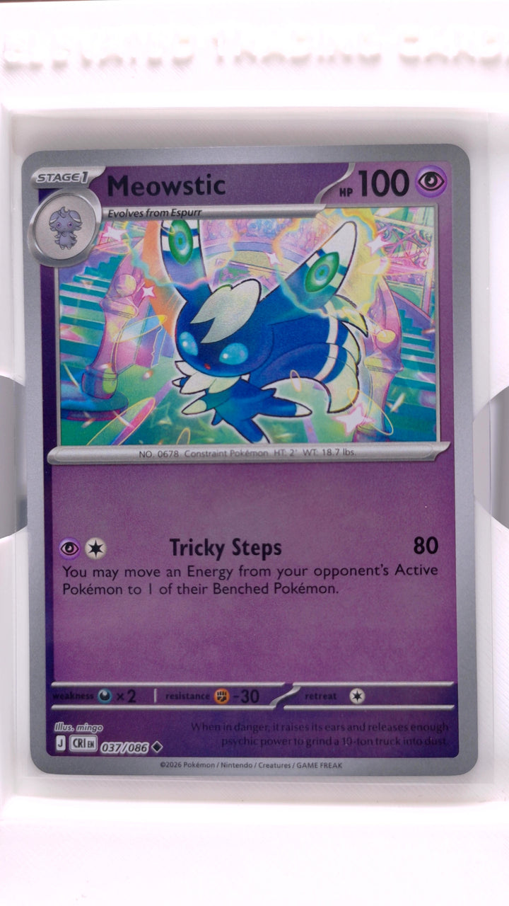 Pokémon: Mega Evolution — Chaos Rising Meowstic #037/086 Uncommon Reverse Holo — Front