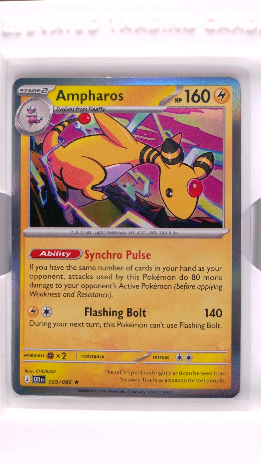 #29 Ampharos Holo Rare - front