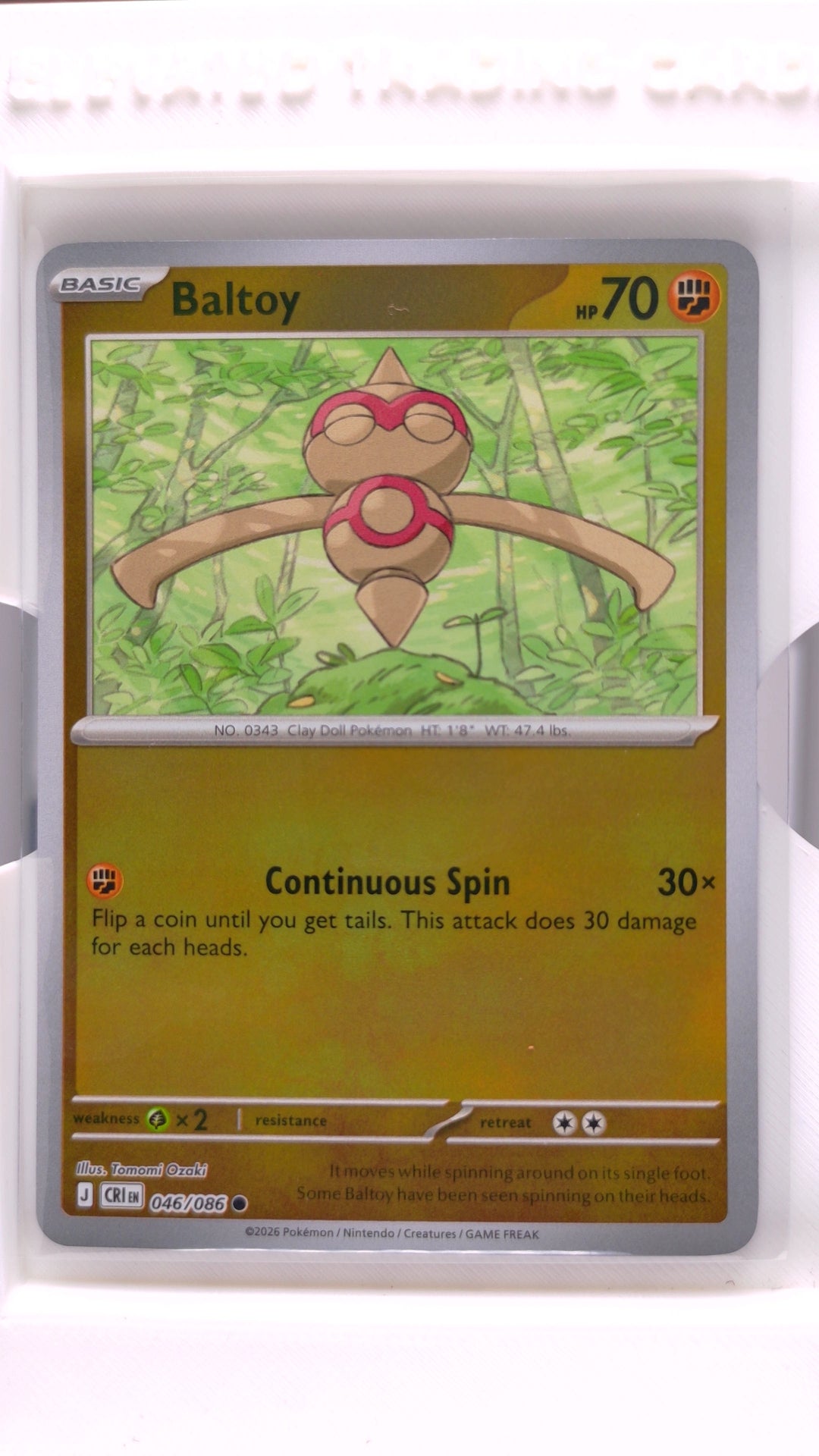 #46 Baltoy Reverse Holo Common - front