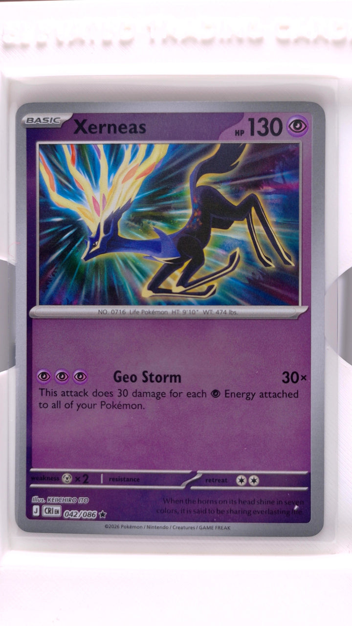 Pokémon: Mega Evolution — Chaos Rising Xerneas #042/086 Rare Reverse Holo — Front
