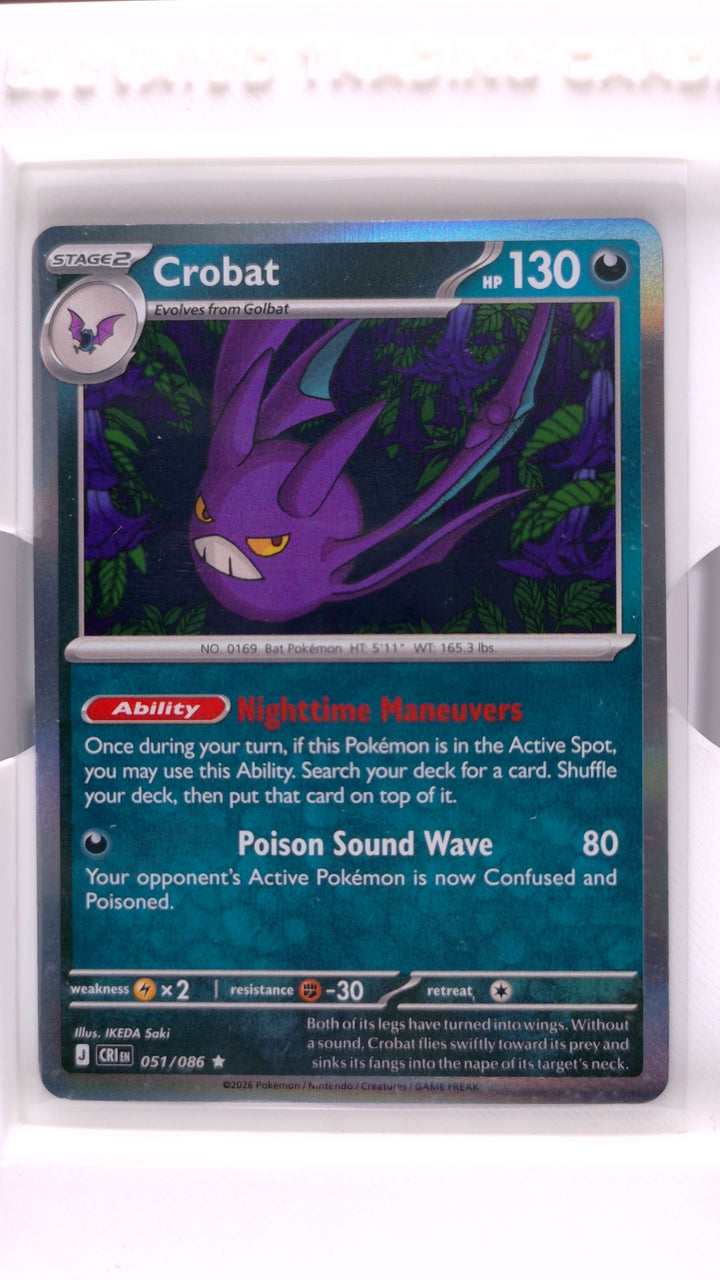 Pokémon: Mega Evolution — Chaos Rising Crobat #051/086 Rare Holo — Front