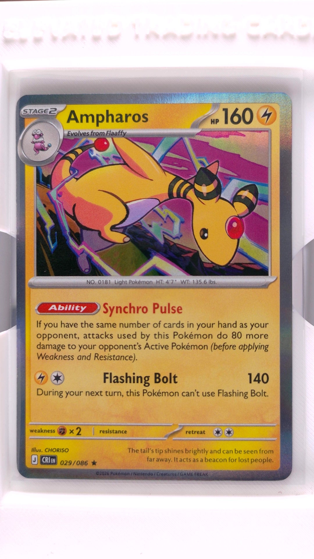 #29 Ampharos Holo Rare - front