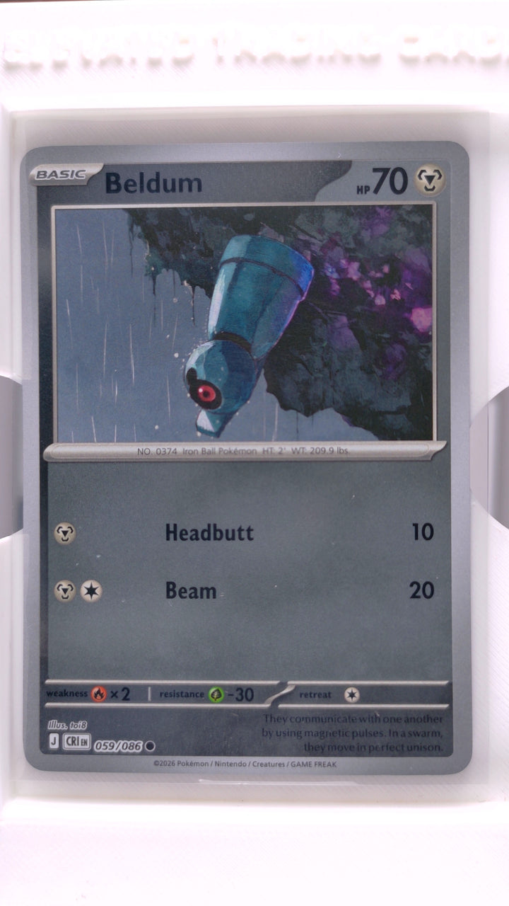 Pokémon: Mega Evolution — Chaos Rising Beldum #059/086 Common Reverse Holo — Front