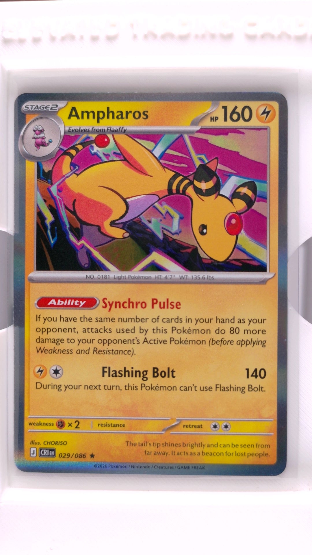 #29 Ampharos Holo Rare - front
