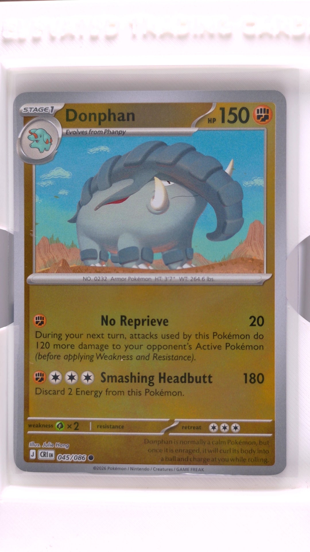 #45 Donphan Reverse Holo Common - front